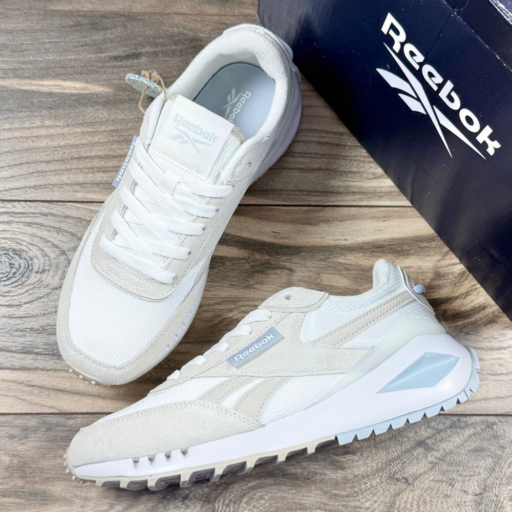 NIB Reebok Forte Racer 8M Life Style Athletic Sneakers Natural/Light Blue - Picture 3 of 10